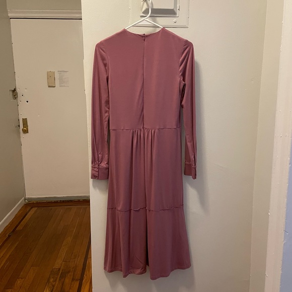 Magenta Midi, Long Sleeve Dress - Picture 2 of 9